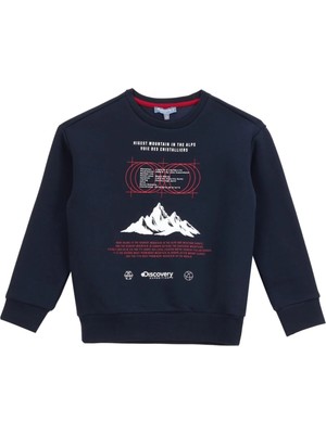 Discovery Expedition Baskılı Erkek Çocuk Lacivert Sweatshırt D5WB-SWT3055