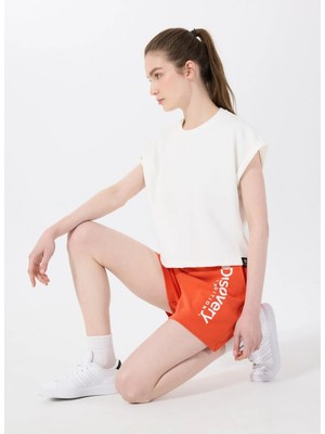 Discovery Expedition D4SL-SHT3023 Nar Çiçeği Standart Baskılı Kadın Sweat Şort