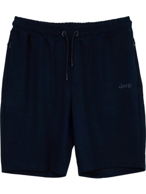 Jeep Lacivert Erkek Logo Baskılı Sweat Şort J6SM-SHT7494