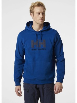 Helly Hansen Hh Logo Hoodie Erkek Lacivert Kapüşonlu Sweatshirt
