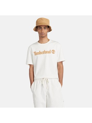 Timberland Linear Logo Short Sleeve Tee Erkek Beyaz Tshirt TB0A5UPQCM91