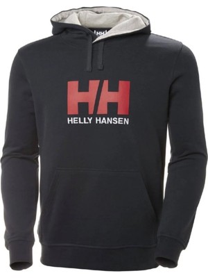 Helly Hansen Hh Erkek Lacivert Baskılı Kapüşonlu Sweatshirt