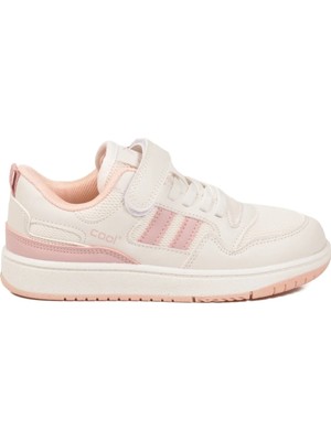 Cool Stella F Beyaz-Pudra Unisex Çocuk Spor Ayakkabı