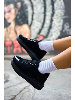 Chekich CH251 Sst Mirror Suede Kadın Ayakkabı Sıyah