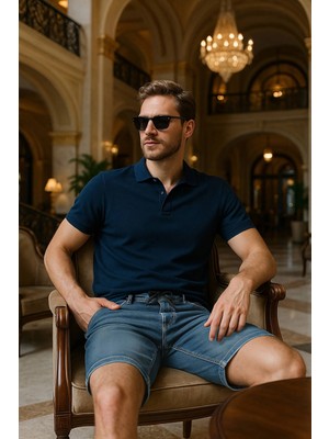 Banny Jeans Erkek Likralı Bağcıklı Jean Şort