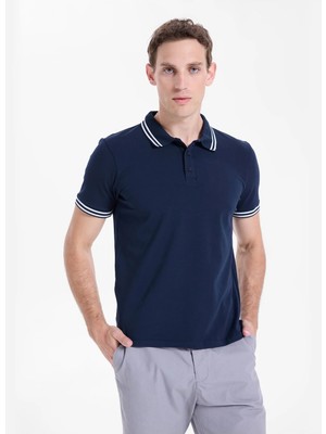 Discovery Expedition D6SM-TST3721 Lacivert Erkek Polo T-Shirt