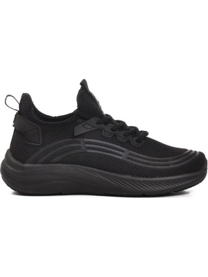 Walkway Onega Siyah-Siyah Fileli Unisex Spor Ayakkabı