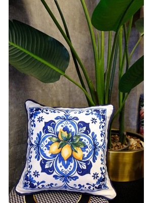 Dekomod 1 Adet Dijital Baskılı Dekoratif Çift Taraflı Renkli Desen Kırlent Yastık Kılıfı 45X45 cm