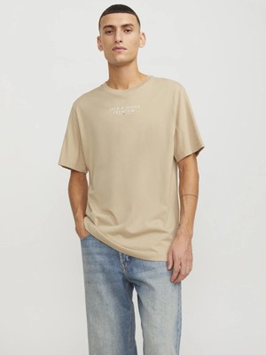 Jack & Jones Jack Jones Jprbluarchıe Ss Tee Crew Neck Noos Erkek Bej Tshirt 12217167-06