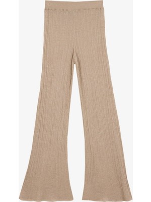 Fabrika Standart Bel Relaxed Bej Kadın Pantolon F5SL-PNT0305