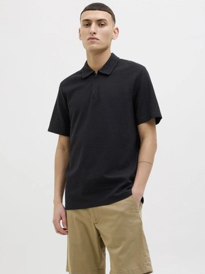 Jack & Jones Jack Jones Jjbenja Polo Ss Erkek Siyah Tshirt 12269338-02
