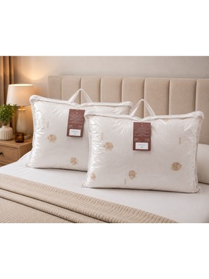 Kupon 2li Doğal Yün Yastık 2X900GR Çantalı (50X70)