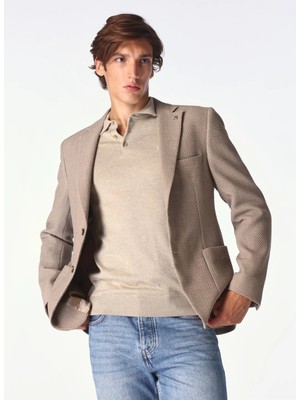 Fabrika Slim Fit Vizon Erkek Ceket F4WM-CKT 2754