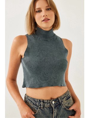 TeknoKapsül Bianco Lucci Kadın Triko Crop Bluz 20246055 - Fiyatı, Yorumları