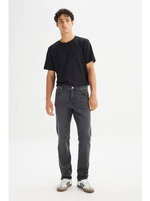 Pamuklu Staight Fit Normal Kesim Cepli Esnek Jean Kot Denim Pantolon Lee