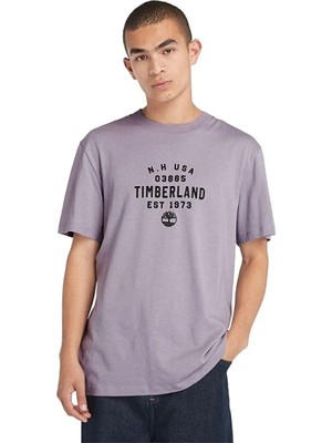 Timberland Refıbra Front Graphic Short Sleeve Tee Erkek Mor Tshirt TB0A5UF7EG71