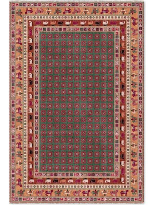 Pastel Home Renkli Pazırık Halısı Tasarım Şönil Halı Kilim Yolluk Kaymaz Yıkanabilir Saçaklı Salon Mutfak