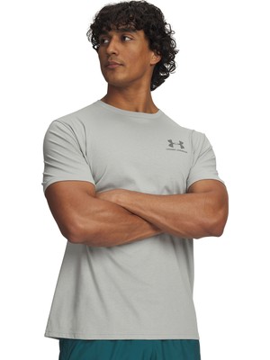 Under Armour Sportstyle Left Chest Erkek Gri Tişört
