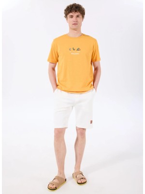 Discovery Expedition D4SM-SHT3221 Beyaz Standart Düz Erkek Sweat Şort