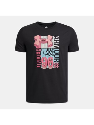 Under Armour Blur Logo Erkek Çocuk Siyah Tişört