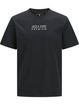 Jack & Jones Jack Jones Jprbluatlas Ss Tee Erkek Siyah Tshirt 12275372-02