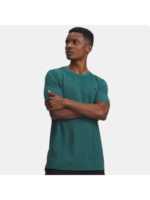 Under Armour Heavyweight Armour Label Erkek Yeşil Tişört