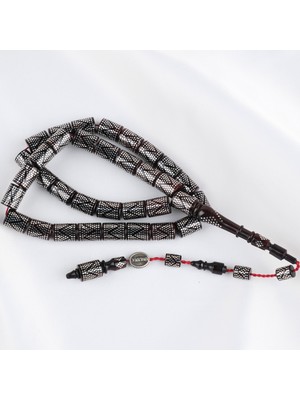 Lapisdo Kuka 925AYAR Gümüş Çakımlı Kesme Kesim 8.5X11MM Tesbih
