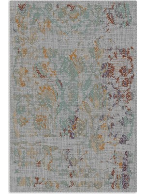 Pastel Home Tasarım Gri Mint Hardal Şönil Halı Kilim Yolluk Kaymaz Yıkanabilir Saçaklı Mutfak Koridor Salon