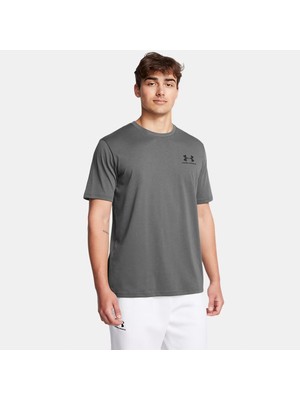 Under Armour Sportstyle Left Chest Erkek Gri Tişört