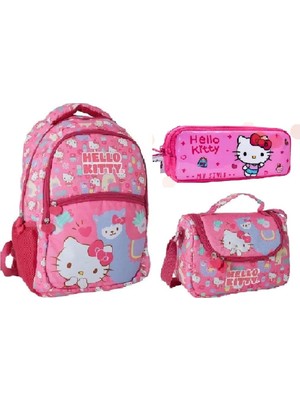 Hello Kitty Beslenme Okul Çantası Kalemlik Seti