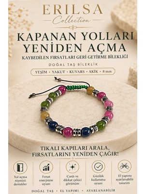 Erilsa Sertifikalı Kapanan Yolları Açma Kaybedilen Fırsatları Geri Getirme Bilekliği - Yeşim Yakut Kuvars