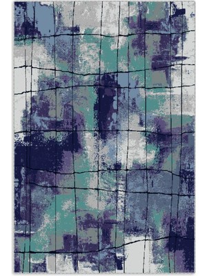Pastel Home Bohem Eskitme Şönil Halı Kilim Yolluk Mor Kaymaz Pamuk Taban Yıkanabilir Kendinden Saçaklı