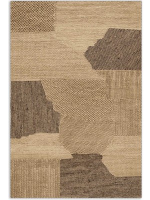Pastel Home Jüt Doğal Tonlarda Şönil Halı Kilim Yolluk Bej Kahve Kaymaz Yıkanabilir Balkon Mutfak Salon Koridor