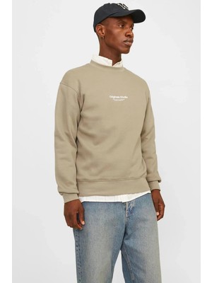 Jack & Jones Erkek Sweat 12241694 Yağ Yeşili