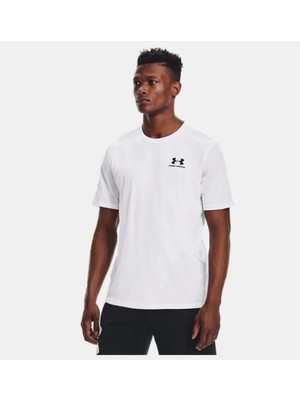 Under Armour Sportstyle Left Chest Erkek Beyaz Tişört