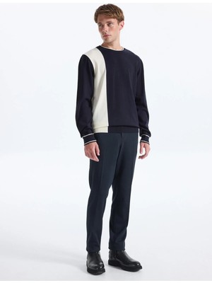 Fabrika Lacivert Erkek Normal Slim Fit Chino Pantolon F3WM-PNT904