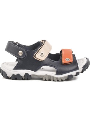 Ayakmod Lacivert Turuncu Cırtlı Erkek Çocuk Spor Sandalet 173110 P