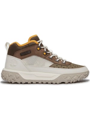 Timberland TB0A6CW1 Greenstride Motion 6 Mid Lace Up Sneaker Kahve-Beyaz Erkek Ayakkabı