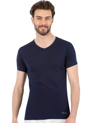 Pierre Cardin Erkek %100 Pamuk Ribana V Yaka Fanila