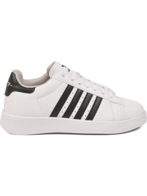 Walkway Beyaz Siyah Bağcıklı Unisex Spor Ayakkabı