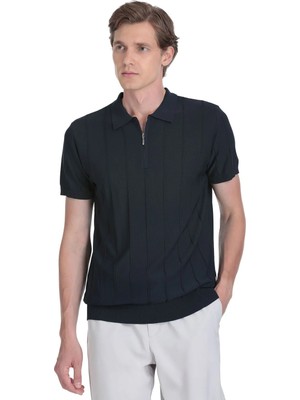 Hatemoğlu Lacivert Regular Fit Polo Yaka Rayon Tişört