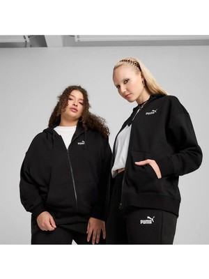 Puma Essentials Comfort Kadın Siyah Kapüşonlu Ceket