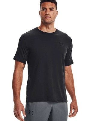 Under Armour Sportstyle Left Chest Erkek Siyah Tişört