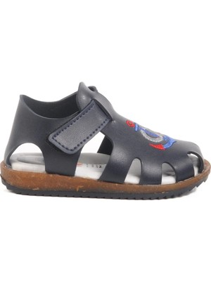 Ayakmod Lacivert Cırtlı Hafif Unisex Çocuk Sandalet 17372 B