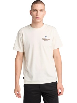 Timberland Work Inspired Back Graphic Tee Erkek Bej Tshirt TB0A2G8SCM91