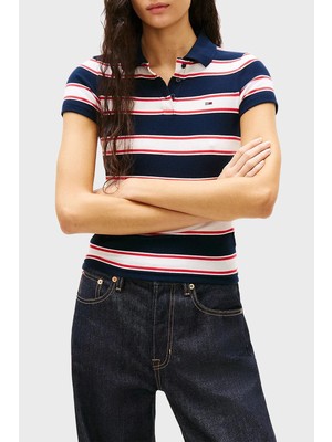 Tommy Jeans Bayan Polo Yaka T Shirt DW0DW22327 0A7