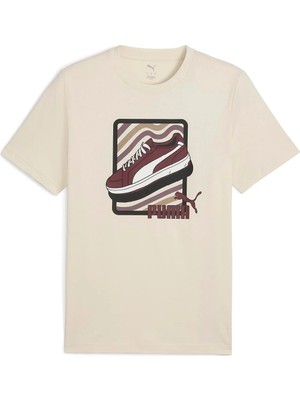 Puma Graphic Erkek Ekru Tişört