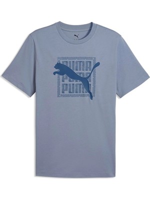 Puma Graphic Erkek Mavi Günlük Stil T-Shirt 69177565