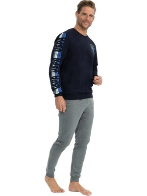 U.S. Polo Assn. Erkek Uzun Kollu Baskılı Pijama Takımı