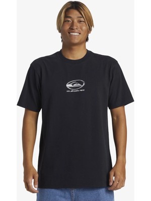 Quiksilver Chrome Logo Ss Stn Erkek Siyah Tshirt AQYZT09545-10010